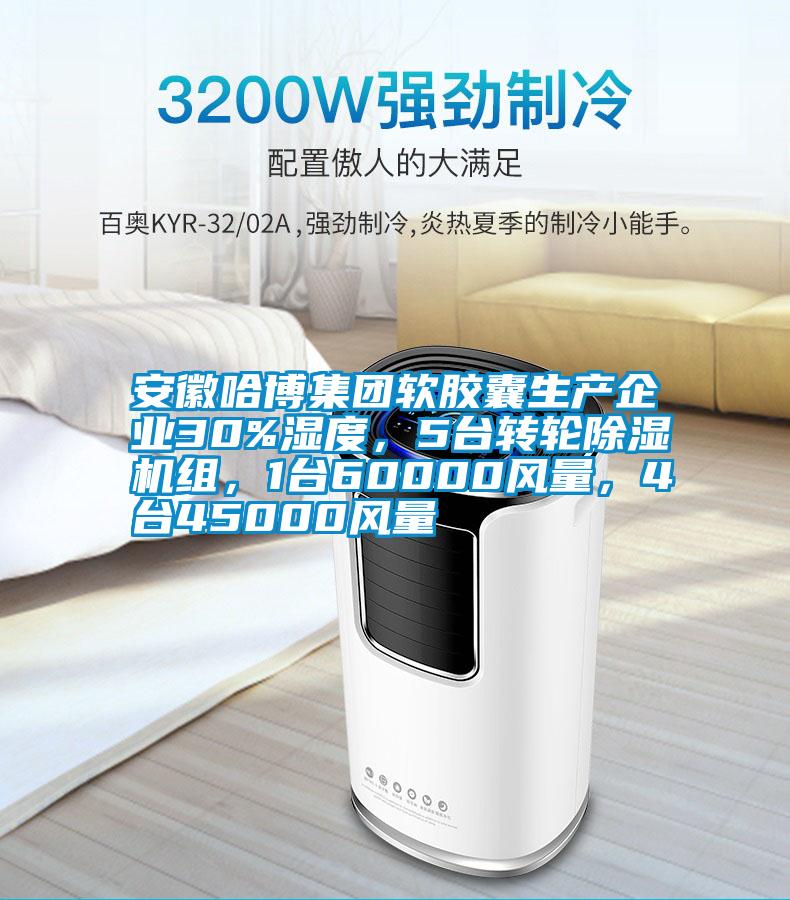 安徽哈博集團(tuán)軟膠囊生產(chǎn)企業(yè)30%濕度，5臺轉(zhuǎn)輪除濕機(jī)組，1臺60000風(fēng)量，4臺45000風(fēng)量