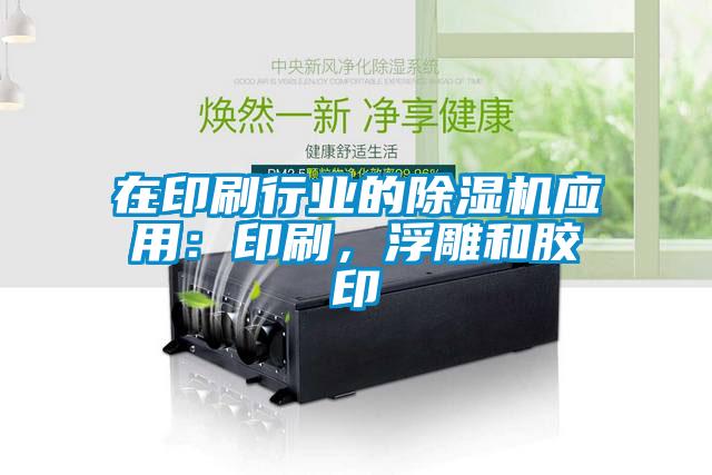 在印刷行業的除濕機應用：印刷，浮雕和膠印