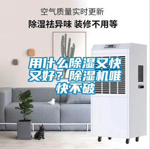 用什么除濕又快又好？除濕機唯快不破