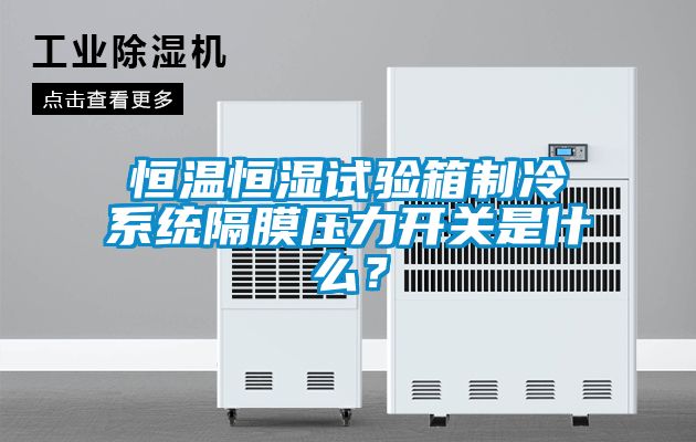恒溫恒濕試驗箱制冷系統隔膜壓力開關是什么？