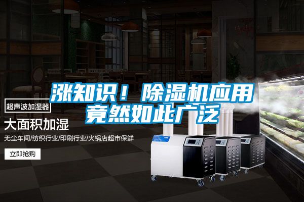 漲知識！除濕機應用竟然如此廣泛