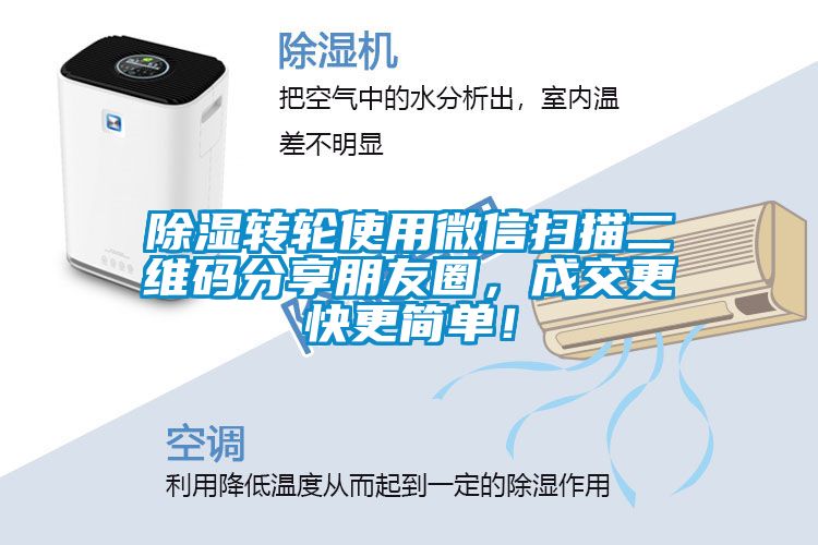 除濕轉(zhuǎn)輪使用微信掃描二維碼分享朋友圈，成交更快更簡單！
